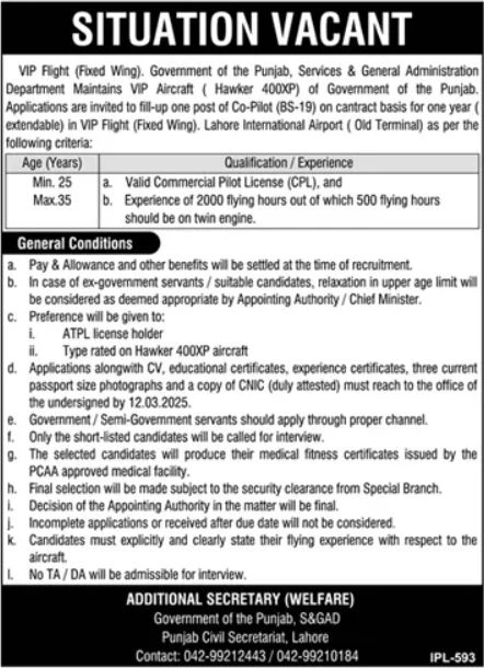 Job Opportunities 2025 – Start Your Career with [Services & General Administration Department Airline] Roles.