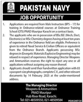 Pakistan Navy Job Opportunity 2025 – Apply Now.
