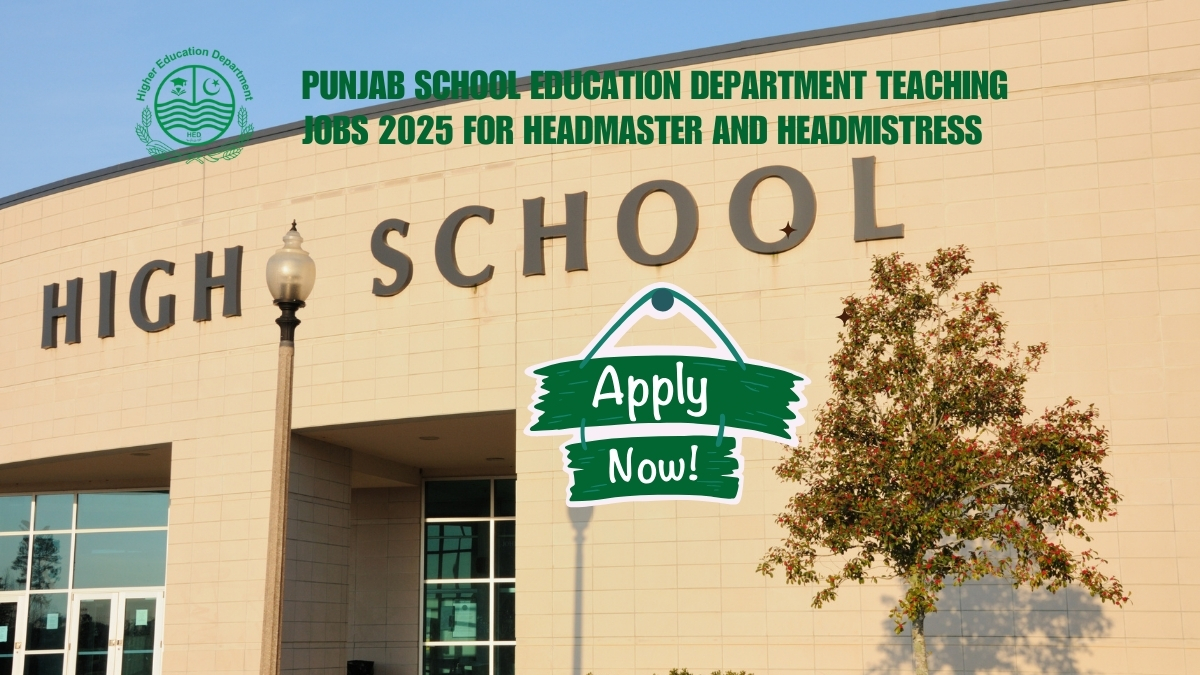 Punjab School Education Jobs 2025: Headmaster & Headmistress Positions